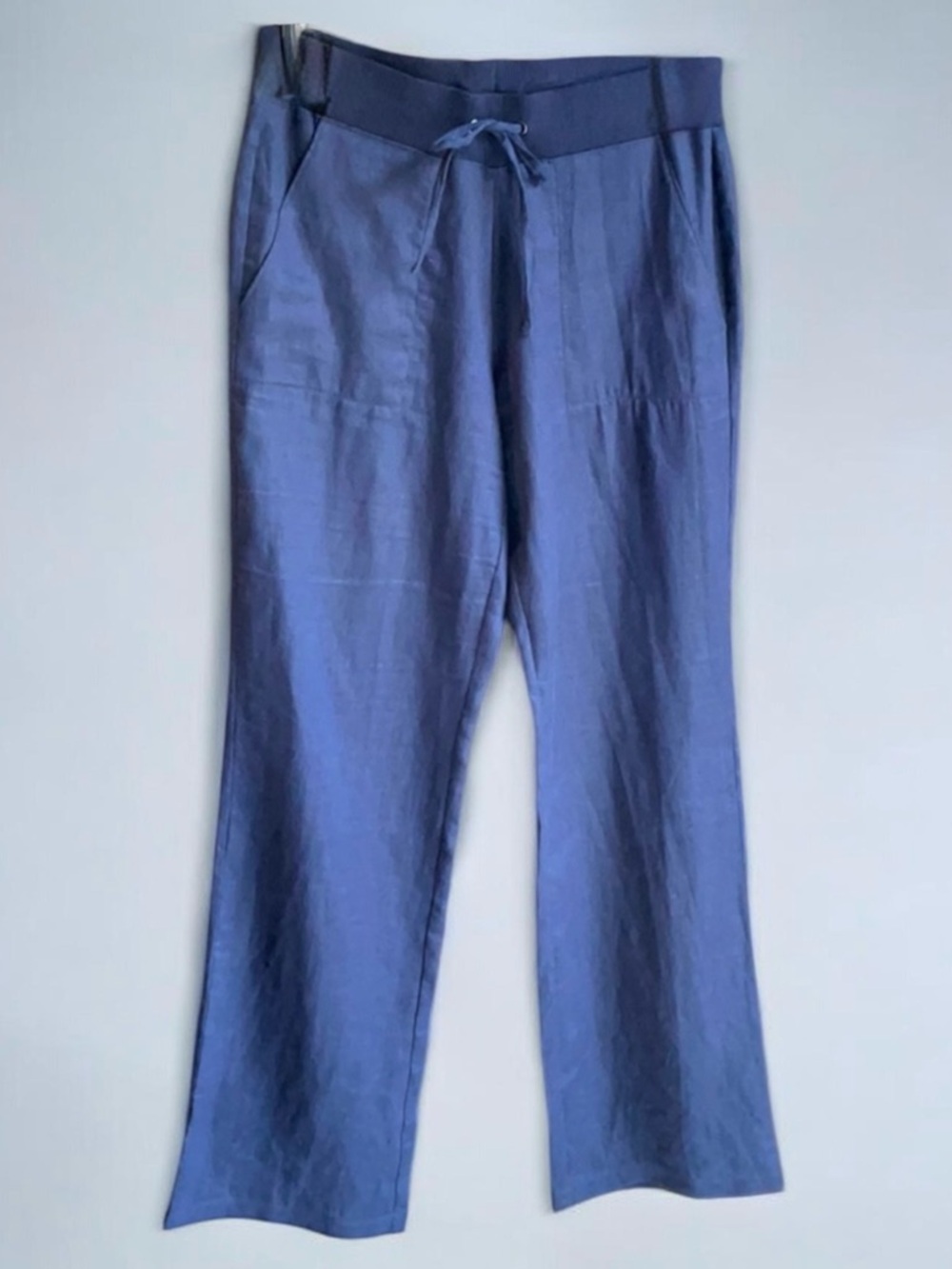 Talbots Nautical Blue Linen Slacks XS